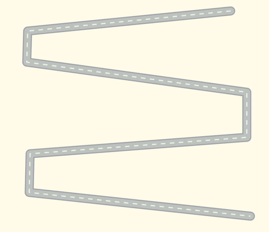 Step 2: Draw the initial road